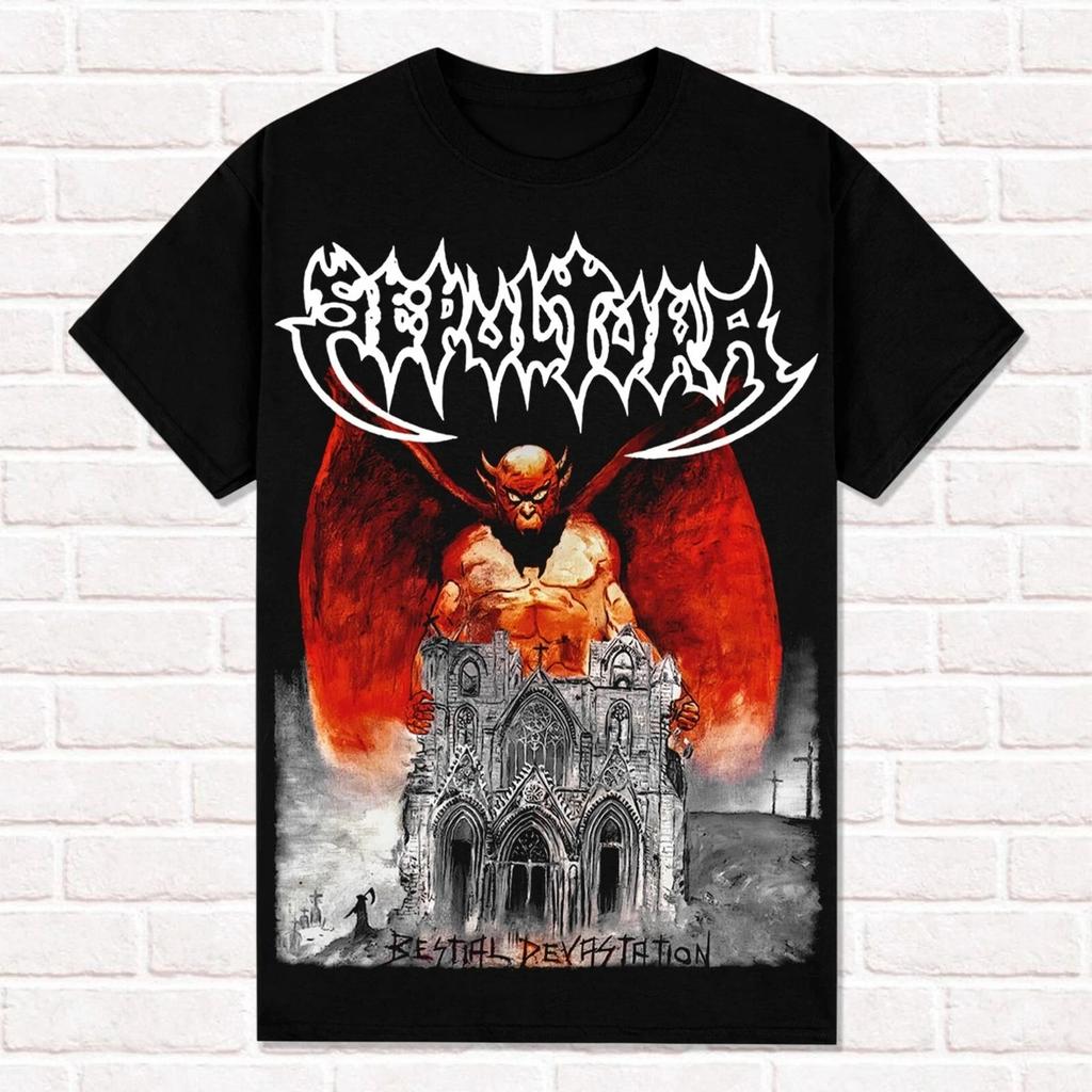 T-shirt Sepultura Bestial Devastation 1985 Thrash Metal Death Metal T-Shirt Magliette Top Unisex Cotone Manica Corta High Street