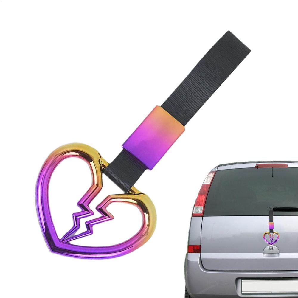 

Heart Car Handle Strap Heart for Car Hangable Rear Bumper Loops Ring for Warning Vehicle Interior Bus Decoration Elderly