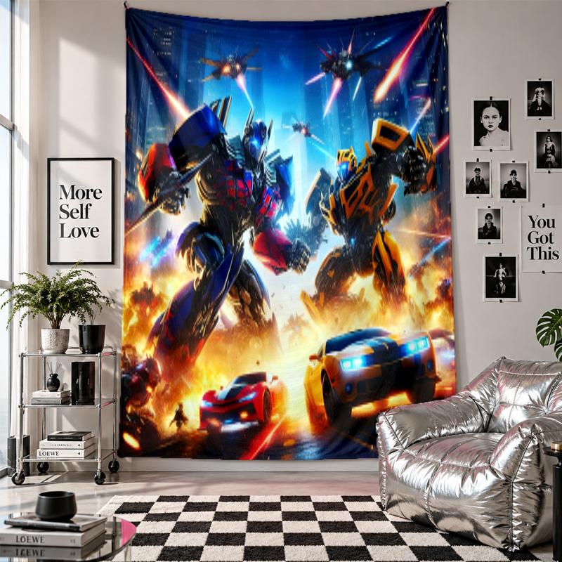 Wall TapestryTransformers Art Hanging Cloth Decorative Background Cover for Room Decoration