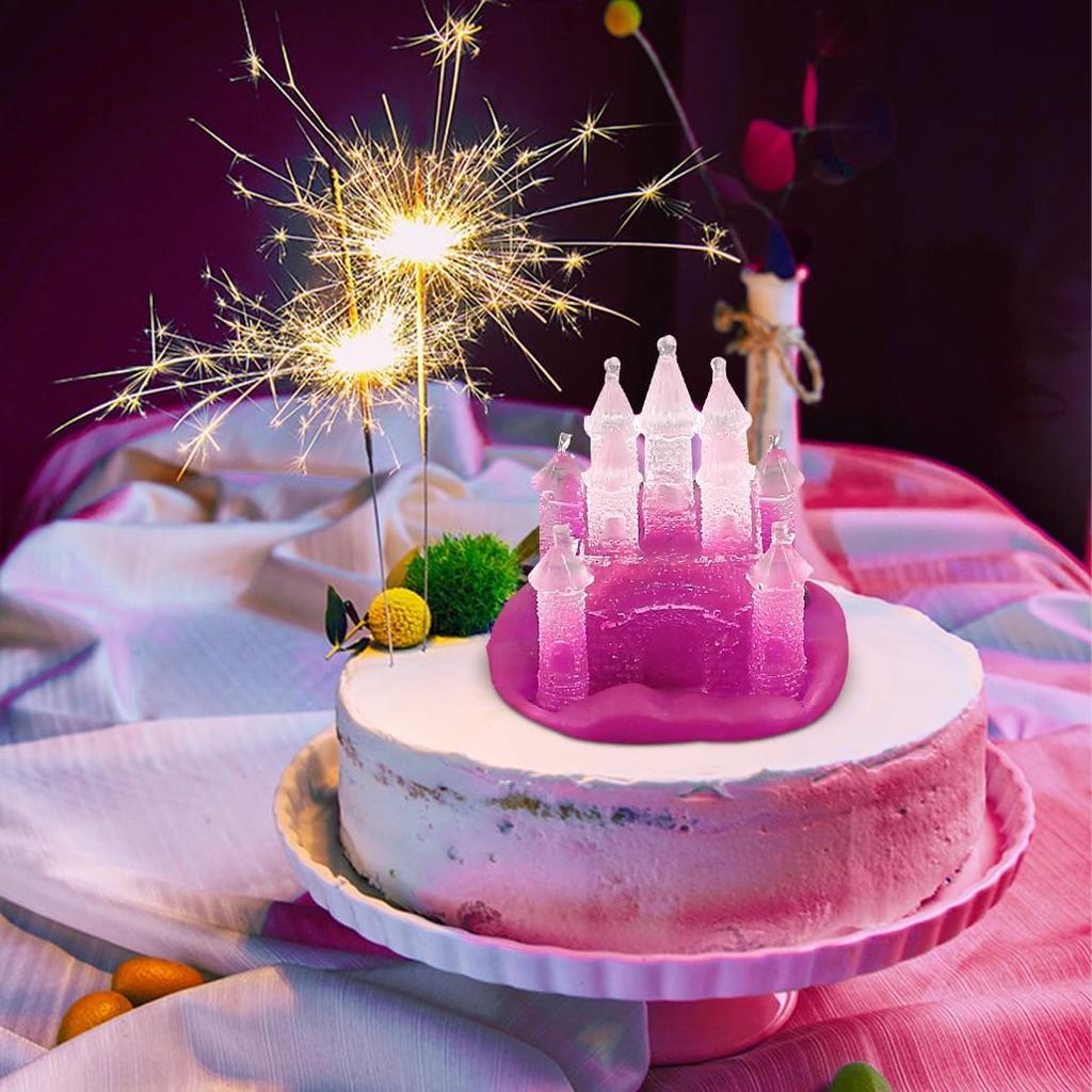 Princess Castle Mirror Surface Silicone Mold with 3D Design for DIY Aromatherapy Plaster Craft Making Home Decoration