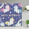 Cartoon Animal Unicorn Shower Curtains Rainbow Butterfly Kids Baby Bathroom Decor Bath Curtain Set Waterproof Fabric