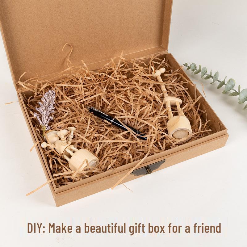 Vintage Kraft Notebook & Pen Gift Set with Customizable Logo Box