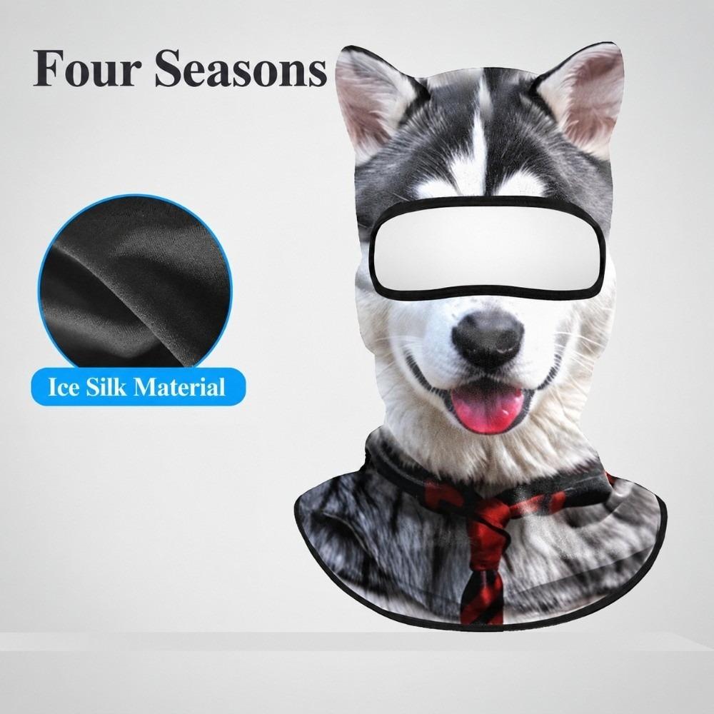 Windproof Balaclava Mask Ice Silk Eared Head Cover Novelty Full Face Mask Cycling/Party/Outdoor