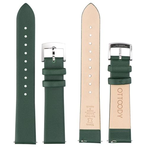OTTOODY Genuine Leather Watch Band, 12mm, 14mm, 16mm, 18mm, 20mm, 22mm, Elegant & Ultra-Soft Calf Leather Watch Replacement Band for Watches and Smart