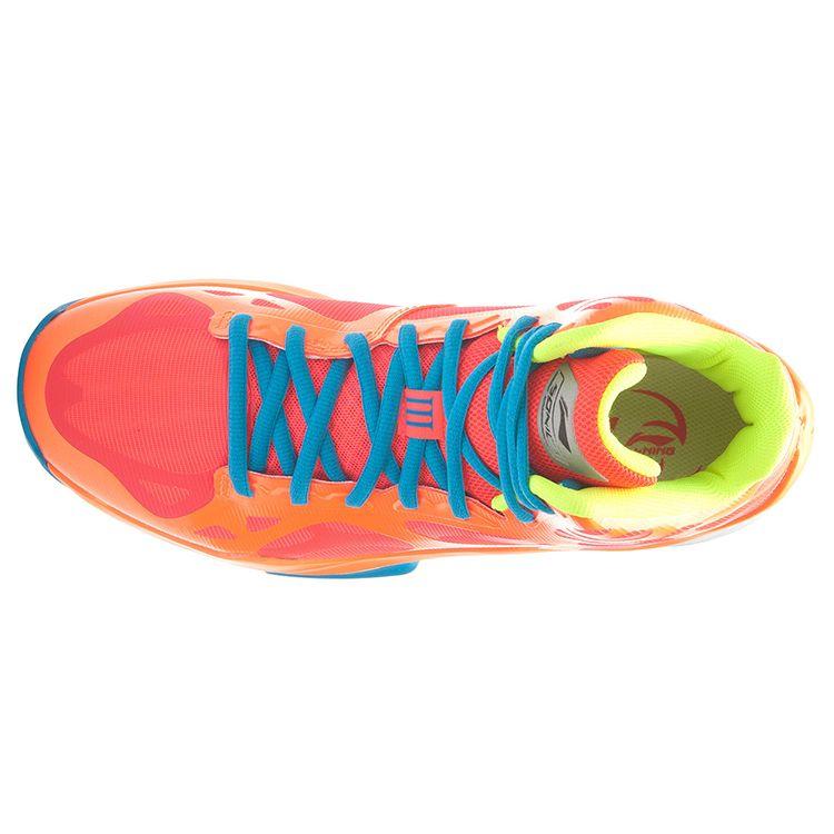 Li Ning Sonic 3 BB Lite Mid Basketball Shoes Men Sneakers Orange Blue ABPK021-6