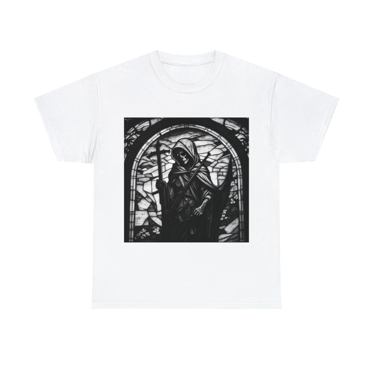 Unisex Adult T Shirt Grim Reaper Halloween Skull Gothic Dark Fantasy Horror Tee S