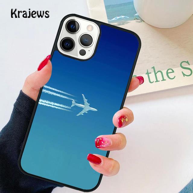 Aircraft Plane Airplane soft Phone Case Cover For iPhone 17 Air 16 15 14 13 12 Max For Apple 11 Pro Max Plus