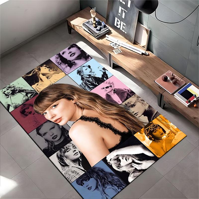 Colorful Pop Art Style Collage Suitable As a Non-slip Mat for the Living Room or Bedroom Sofa