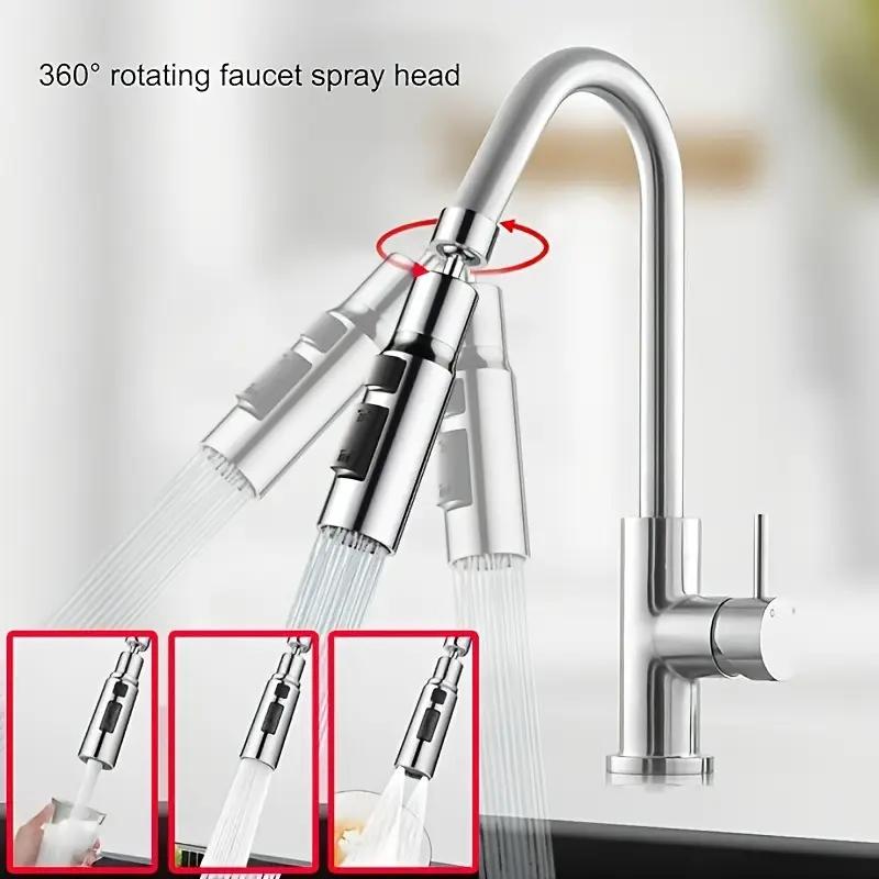 New Kitchen Waterfall Three-mode Universal Swivel Extension Faucet Splash-proof Nozzle Sink Multi-function