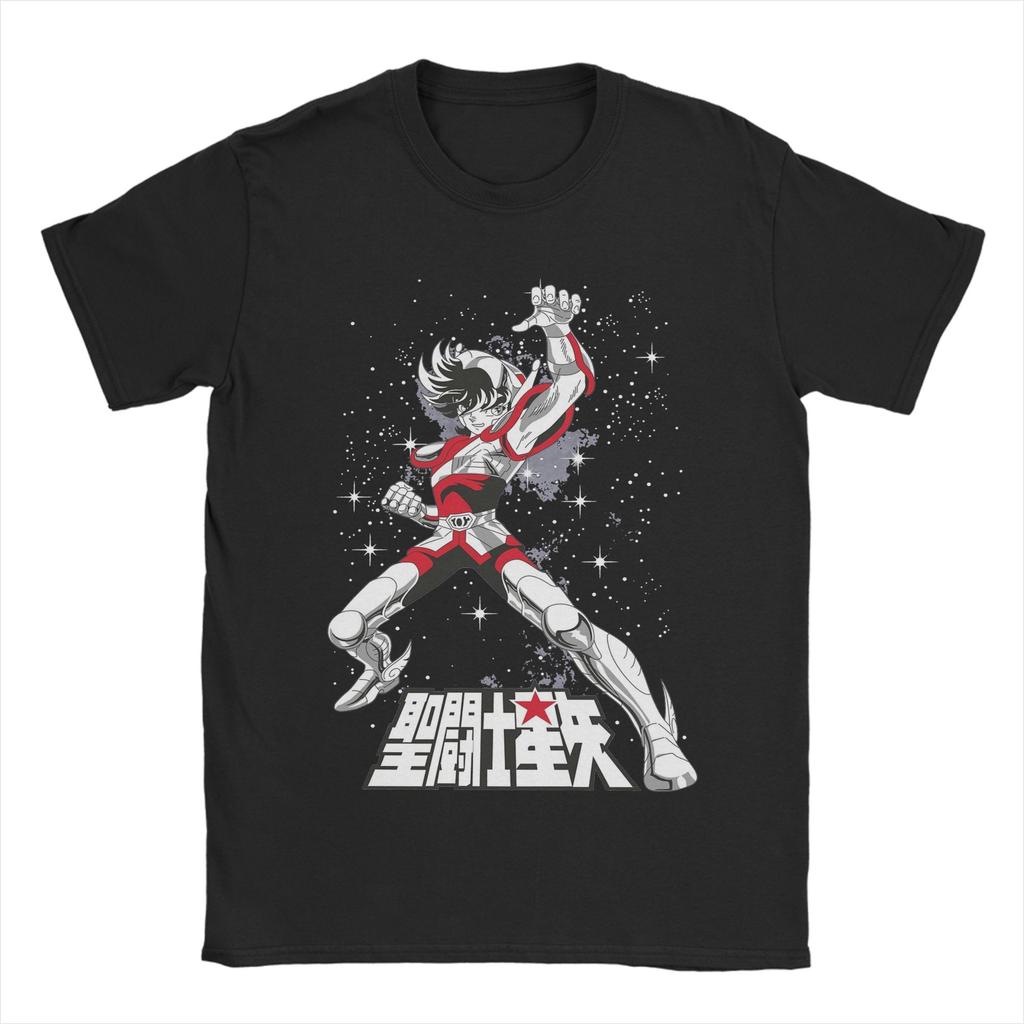 Knights Of The Zodiac Unisex Unisex T Shirts Anime Vintage Tee Shirt Short Sleeve Crewneck Tshirt Cotton Graphic Clothes
