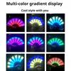 Schöner fluoreszierender LED-Handventilator mit Fernbedienung für Hochzeiten, Konzerte und thematische Veranstaltungen