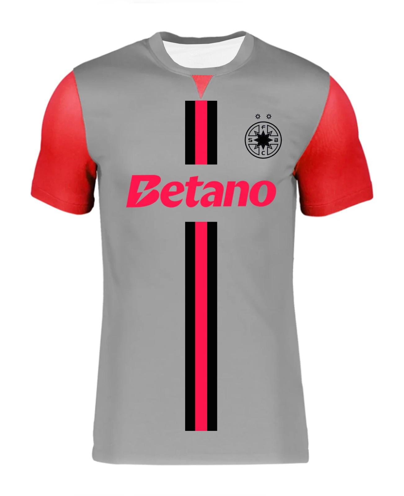 

Новый стиль 2025 Прибытие FCSB Гостевая Домашняя Футбольная Джерси Мужская Женская Повседневная Уличная Спортивная Футболка Дышащая Футболка 3D Модный Топ M