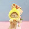 Charming Creamy Jinnew Bear Plush Keychain Cozy Animal Hat Design Cute Accessory
