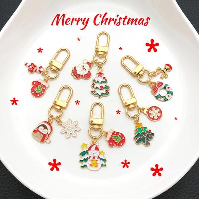 Cartoon Christmas Tree Santa Keychain - Cute Pendant & Festive Gifts