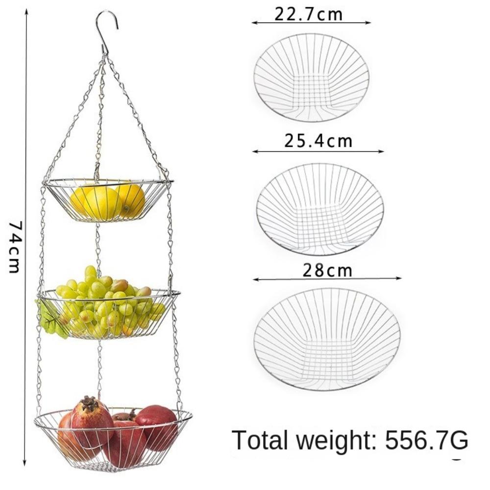 Cesto Portafrutta Sospeso Nordico Cesto Pieghevole per Verdure Nuovo Cesto Portaoggetti per Snack Forniture da Cucina