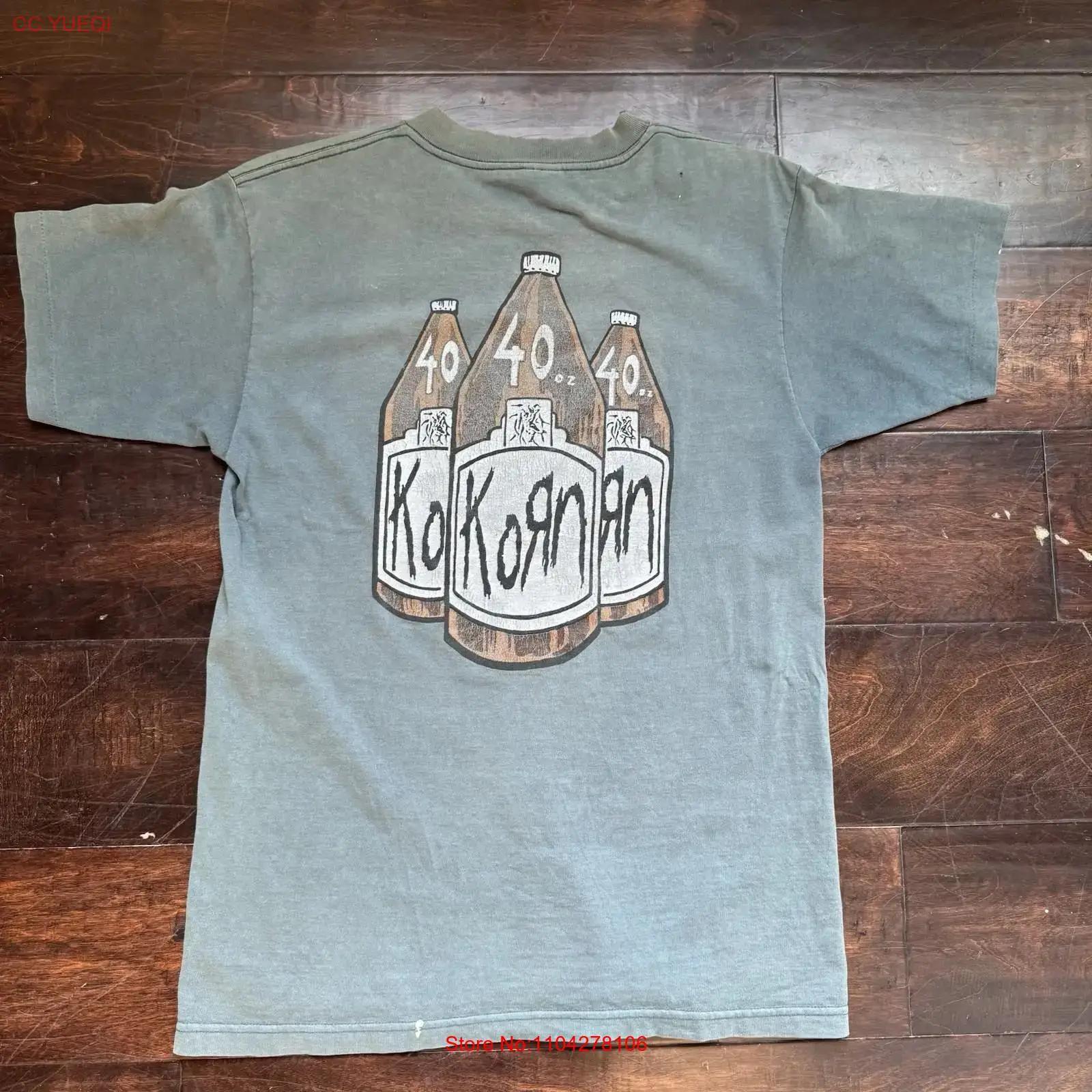 

Korn T Shirt Band 1995 Vintage Men Green Made In USA Merch 40 oz Bottles L vintage Washed fashion Stylish Versatile streetwear 5XL різнокольоровий