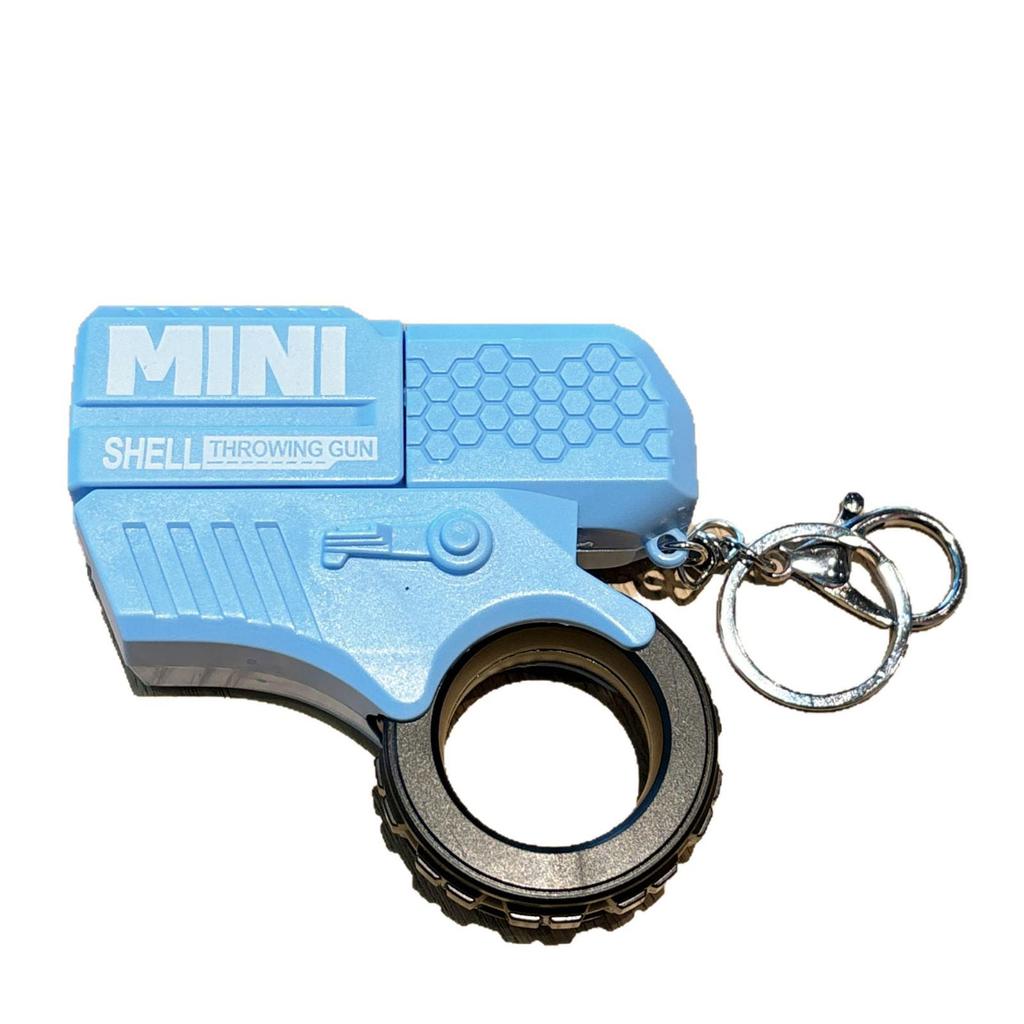 Llavero de Pistola de Anillo Mini Eyectora: Lanzador de Balas Blandas Diseño de Zanahoria, Colgante de Bolso para Hombres y Mujeres, Juguete para Máquina de Garra