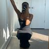 European American SKIMS Solid Color Slimming Spaghetti Strap Mermaid Bodycon Dress