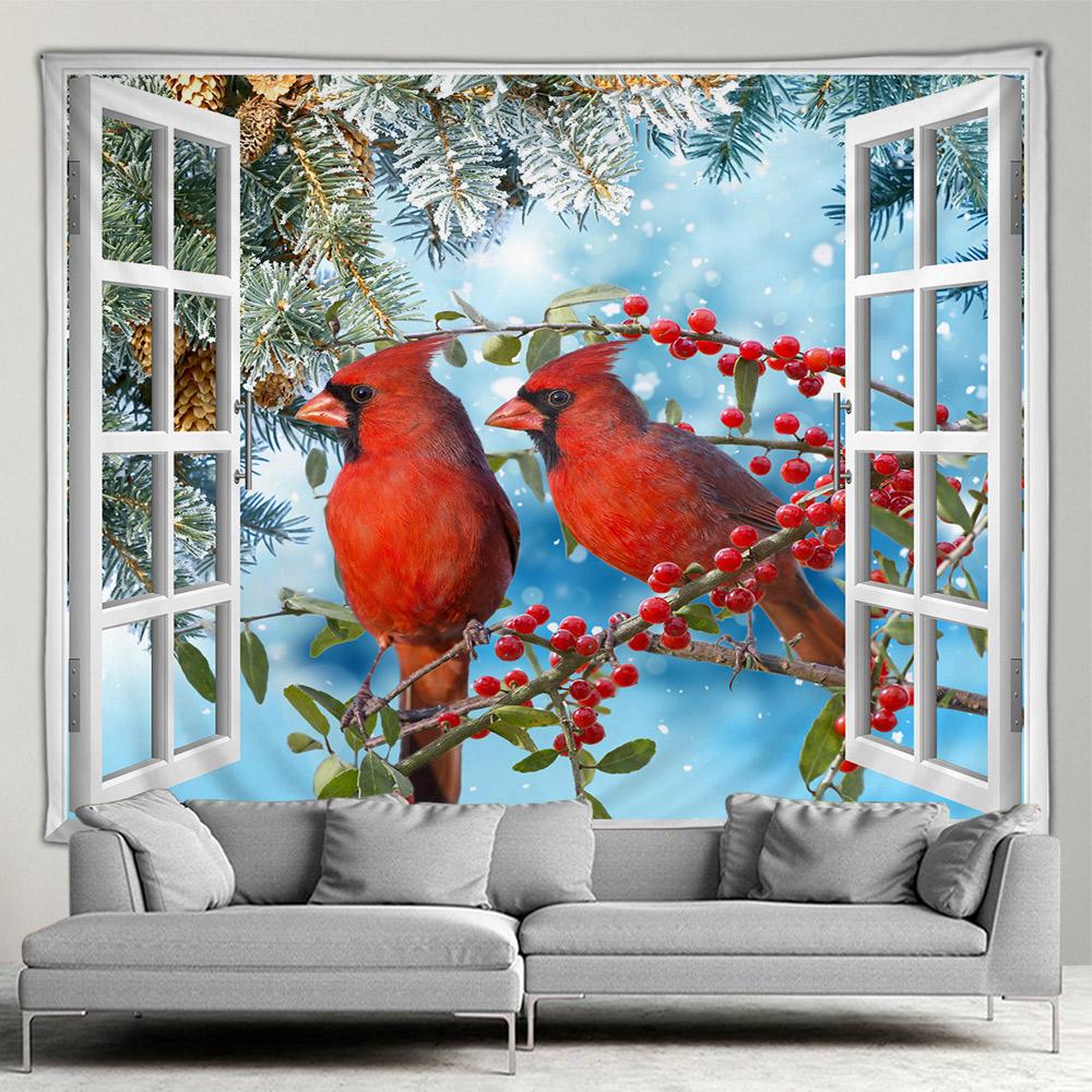 Vánoční krb Velký gobelín Vánoční stromeček Sněhulák Cartoon Cat Noční hvězdná obloha Nástěnná nástěnná deka