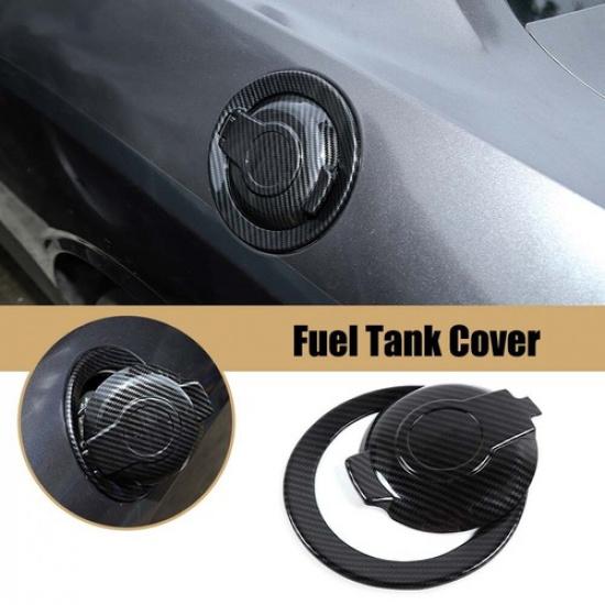 

For Dodge Challenger 2009+ Door Fuel Tank Gas Gap Panel COVER Trim Carbon Fiber