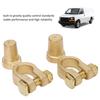 Yousheng 1Pair Brass Battery Clip Professional Positive Negative Terminal Connector Car Battery Clip Rust-Proof High Conductivity Easy Install Battery