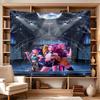 Huntrx Cyberpunk Fashion Large Size Wall Tapestry, Room Aesthetic Decor for Living Room Party Background,Perfect Gift