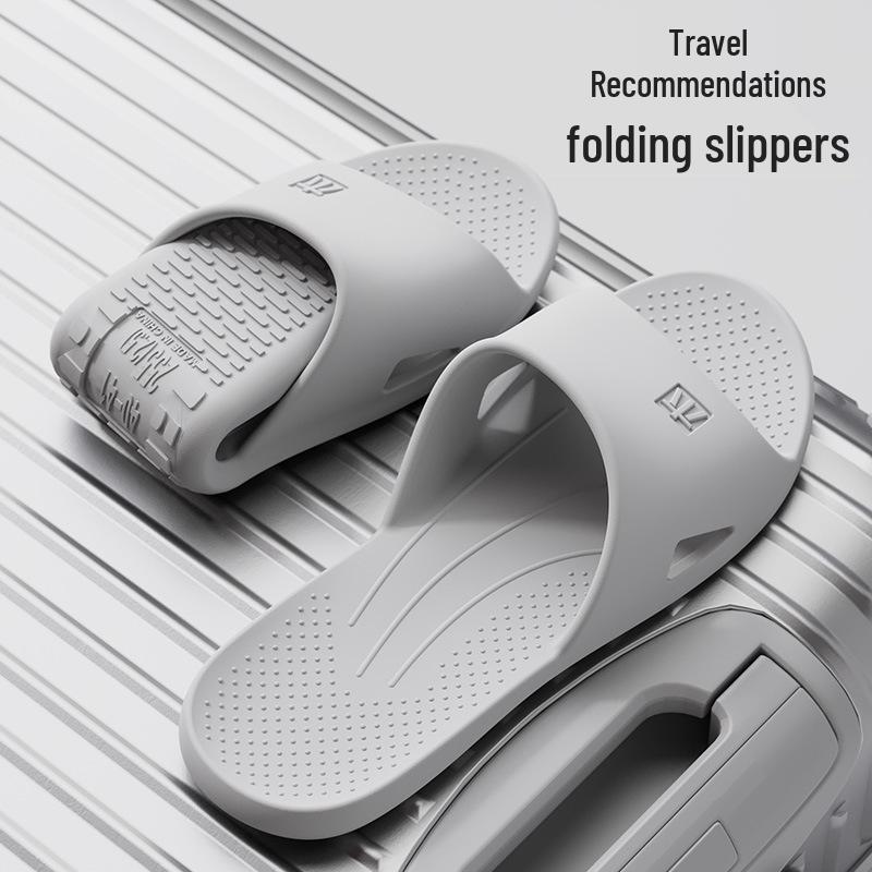 Unisex Portable Folding Non-Slip Travel Slippers for Beach, Bathroom, and Business Trips