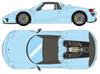 EIDOLON COLLECTION Scale Porsche 918 Spyder 2011 Gulf Blue Fiber Finished Model EM568F Make-Up 1/43 (Carbon Detail)