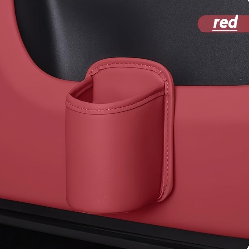1PC PU leather car cup holder storage box multi-compartment design is suitable for most models