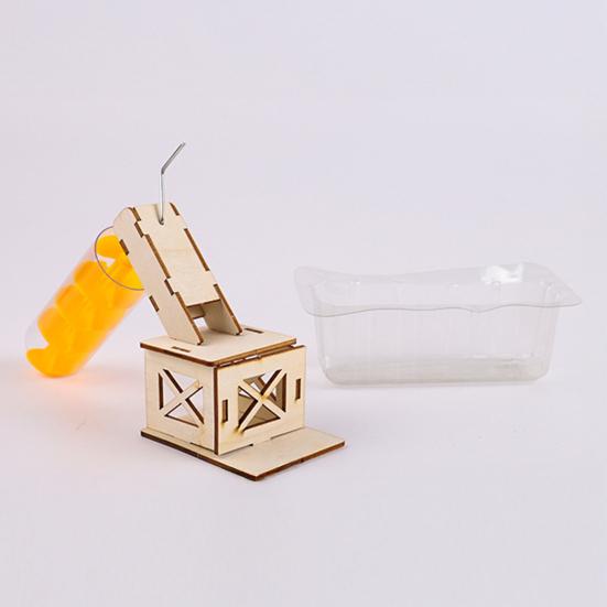 DIY Archimédův šroub Zvedák vody Dřevěná STEM Vědecká sada pro děti Ruční klika Model hydraulického inženýrství Vzdělávací fyzikální experiment