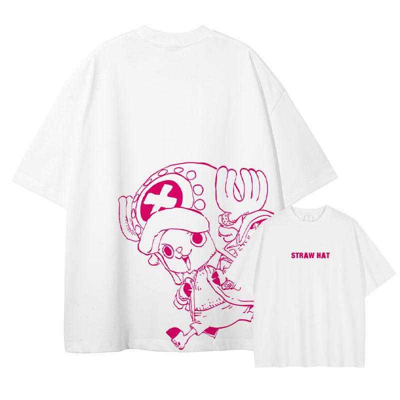 

One Piece Chopper Cotton T Shirt Anime Casual Streetwear Hip Hop Style S