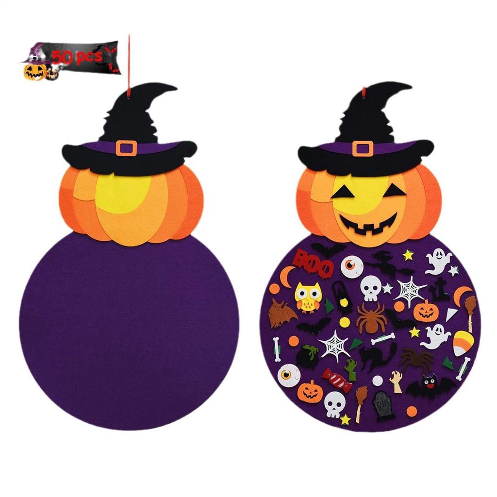 Halloween Decorations Adhesive Felt Decorations Interactive 2.8Ft Ornament Festive Toy for Festival Girl Party Home Activities