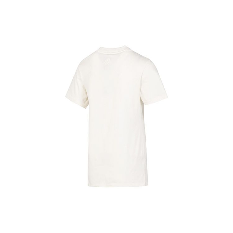 Adidas Gfx Tee Running Casual Round Neck T-Shirt Women Tops Off-White HY2846