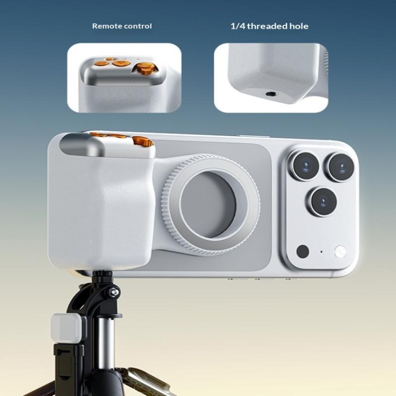 Magnetic Camera Grip With Remote Shutter Fill Light Remote Control Handle Universal For Phones