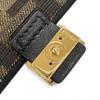 Great FENDI Nano bucket FF Logo Metal Zucca Pattern 2-Way Chain Shoulder Pouch Used