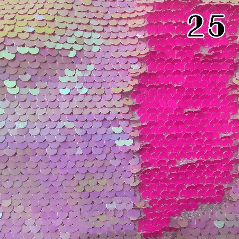 Tela Brillante de Lentejuelas 100x130cm Chip Flip de 5mm Funda de Almohada Material de Lentejuelas Reversible Escama de Pez Funda de Almohada Reversible Material de Lentejuelas Disfraz de Escenario Accesorios de Moda