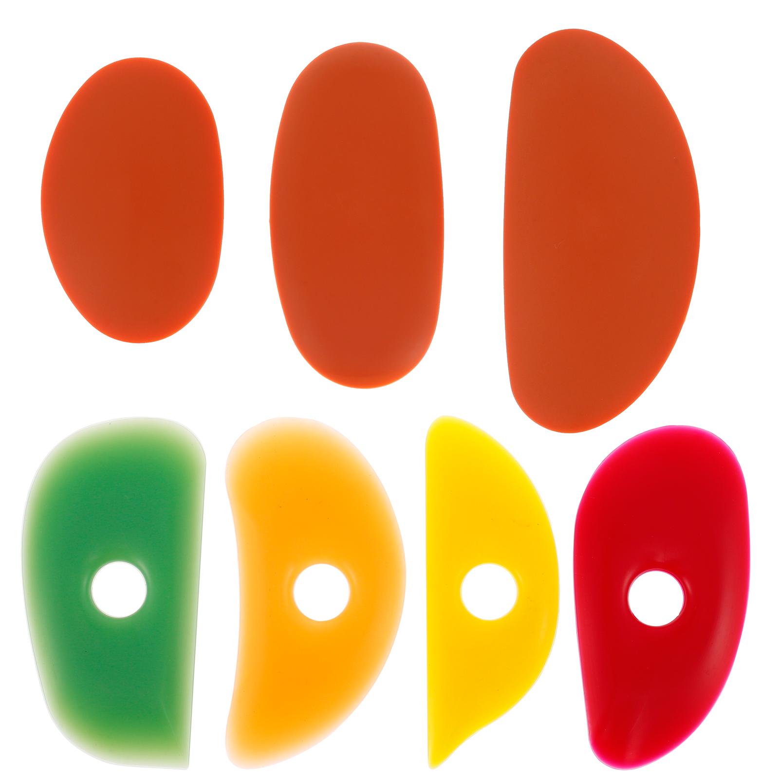 

7Pcs Pottery Ribs Soft Silicone Ceramic Potter Rib Scraping Tool Ergonomic Arc Pottery Clay Ribs for Pottery Shaping Smoothing