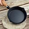 10/15cm Frying Pan Cast Iron Skillet Pan With Wooden Handle Non-Stick Small Frying Pan Egg Pan For Kitchen Home Supplies