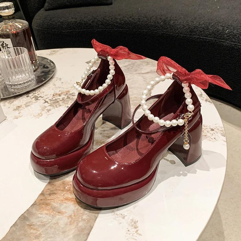 

Мода Женская Летняя Новая Обувь Узкий Ремешок Кожаная Пряжка Мода Однотонные Высокие Каблуки Элегантное Платье Вечеринка Толщина Обуви 35