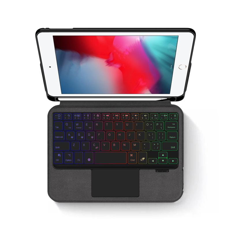 Touchpad Keyboard Case For iPad Mini 4th 5th Gen 7.9  Inch Mini4 Mini5 Backlight Keyboard Protection Cover With Pencil Holder English Layout