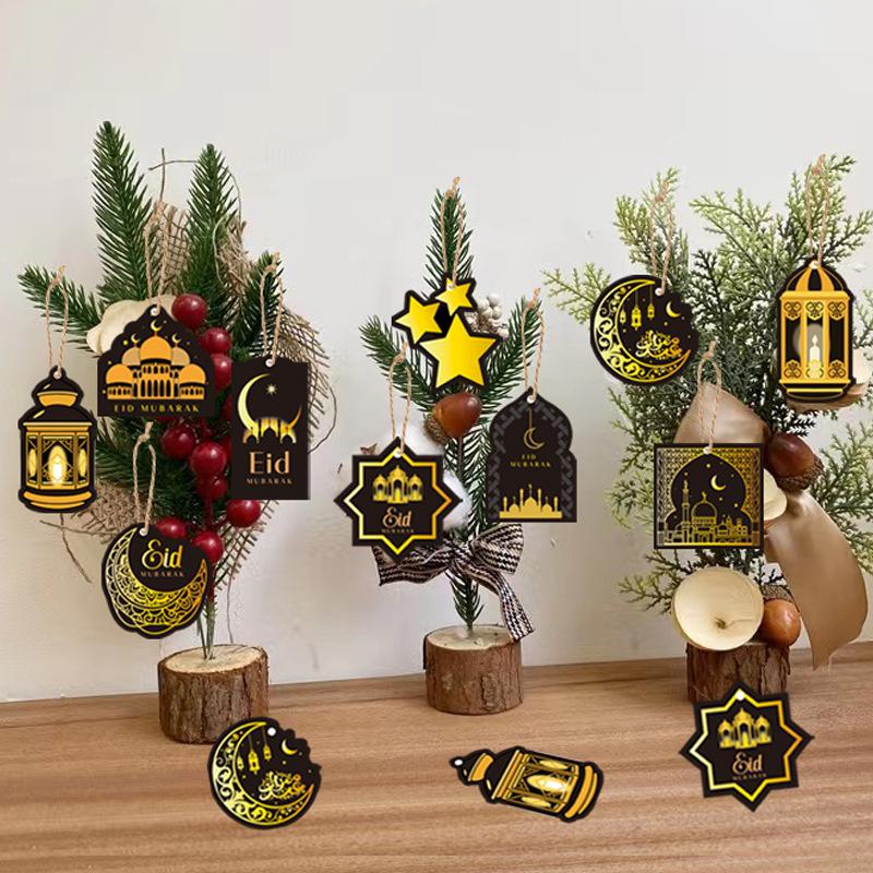 Ramadan Decoration 2026 Eid Mubarak Hanging Pendant for Plant Pot Islamic Muslims Home Decor Ramadan Kareem Pendants