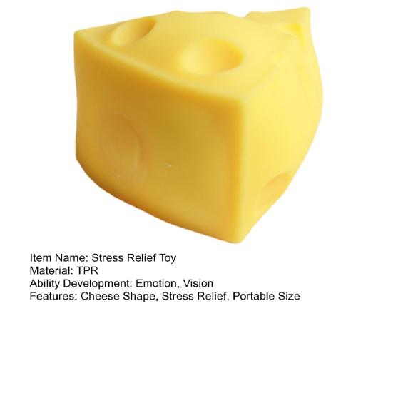 Simulated Triangle Cheese Squeeze Toy Stress Relief Cheese Fidget Toy Slow Rising Simulation
