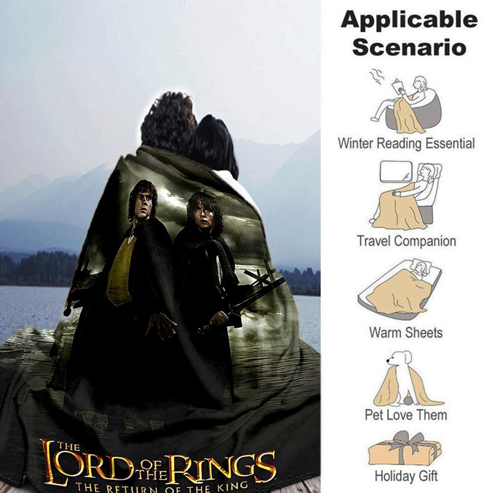 1pc Lord of the Rings Return of the King Flannel Blanket Soft Warm Throw for Home, Office, Travel, All-Season Cozy Bedding Gift L1411