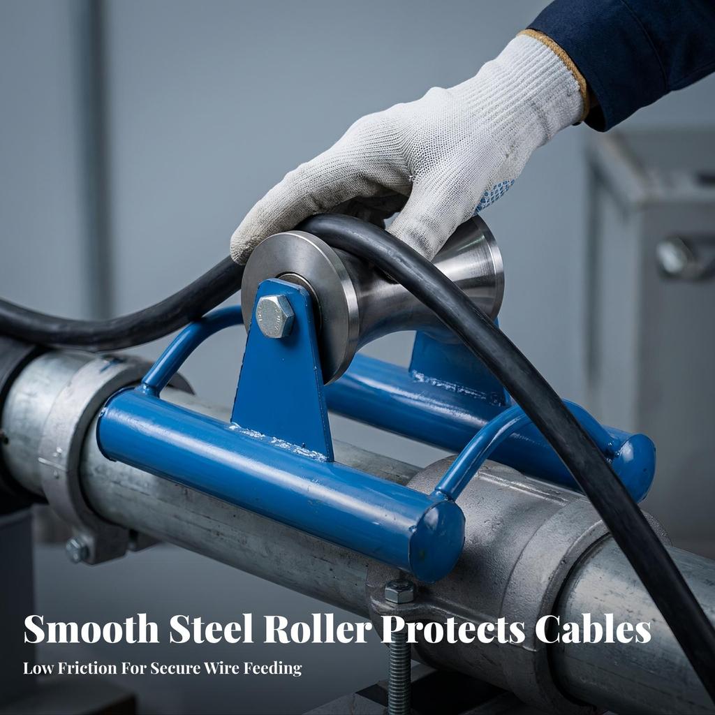 Straight-Run Cable Pulley Heavy-Duty with Steel Frame Compact