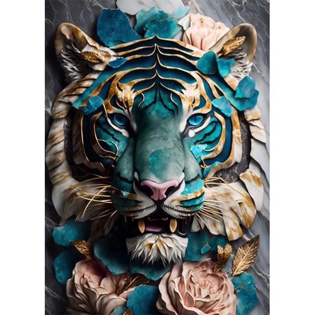 Fantasy Gorgeous Emerald Jewelry Gold Animal Prints Poster Canva Painting Modern Wall Art Picture Living Room Bedroom Home Decor