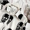 Harajuku Blouses  Women Fashion Skull Print Blouse Plus Size  Chiffon Blusas  Casual 2021 Autumn Tops