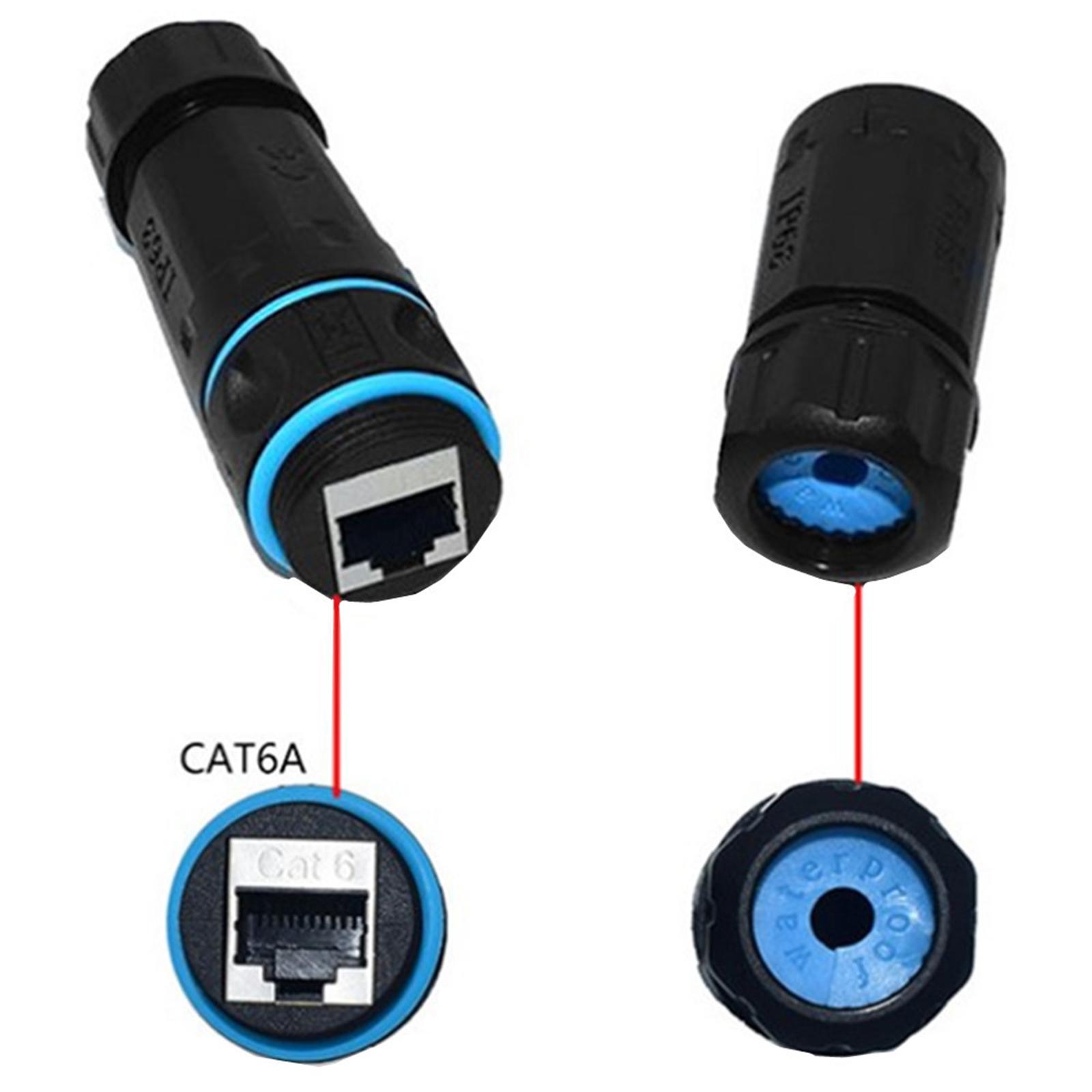 

RJ45 Cat6 Waterproof Ethernet Adapter Female to Female with IP68 Rating for Stable Gigabit Data Transfer 1
