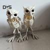 Halloween Skeleton Owl Decoration Realistic 12" Skeleton Animal Figure Plastic Owl Bone Model for Haunted House Party Decor