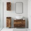 3 Piece Bathroom Cabinet System HAARLEM Reclaimed Wood