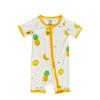 Baby Bamboo Fiber Romper - All-Over Print Short Sleeve Crawling Suit